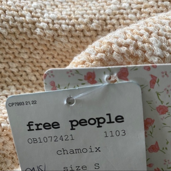 𝅺nwt Free People Small Bright Lights V-Neck Sweater - Picture 10 of 10